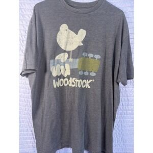 Woodstock Graphic T-Shirt Dove Logo Festival Tee Gray‎ XXL